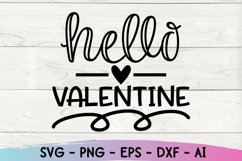 Hello Valentine Svg, Love Svg, Valentines Day Shirt Svg, Product Image 2