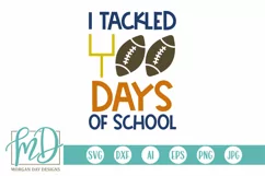 100 Days of School Football SVG DXF PNG Cut File Product Image 2