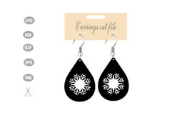 Earrings Template SVG Design Product Image 1