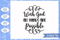 With God all things are possible SVG File Product Image 1