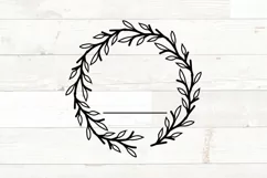 Family Monogram Sign Floral Wreath svg Product Image 11