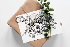 Floral bouquet SVG EPS. Leaves and Flowers. Wedding floral Product Image 3