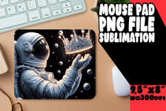 BLISSFUL DESK PAD ARTISTIC PNG, Astronaut Product Image 1