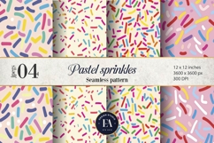 Pastel Sprinkles digital paper | Colorful Rainbow Sprinkles Product Image 1