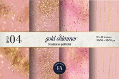 Pink Gold Shimmer Digital Paper, Glitter Texture Product Image 1