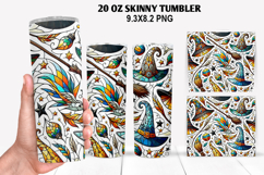 Halloween Skinny Tumbler 20oz Wrap Design, Halloween Tumbler Product Image 1