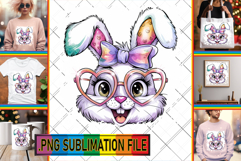 Playful TOTE BAG Art PNG, Easter Bunny Product Image 1