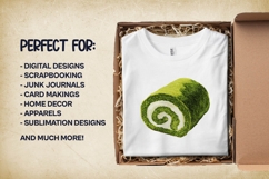 Matcha Swiss Roll Clipart Bundle 4 PNG Product Image 3