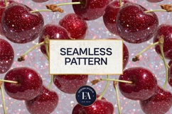 Glitter Coquette Cherry Pattern | Sparkly Glam Texture Paper Product Image 3