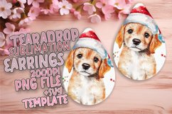 Elegant Teardrop Sublimation Design Template , Christmas Wat Product Image 1