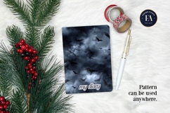 Bats Night Sky Pattern, Dark Gothic Bat Seamless Paper Product Image 4