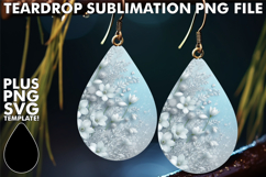 Modern Teardrop Earrings Art PNG, Leopard Prints Product Image 1
