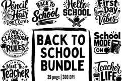 Back To School PNG Bundle | Teacher Grade Level School Quote Product Image 1
