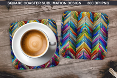 Christmas Coaster Sublimation, Christmas Coaster PNG Design Product Image 1