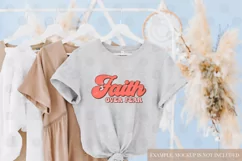 Faith over Fear Sublimation | Retro Easter PNG Product Image 3