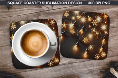 Christmas Coaster Sublimation, Christmas Coaster PNG Design Product Image 1