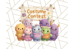 Halloween Costume Parade Clipart PNG with Monsters Clip Art Product Image 5