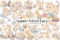 Summer Kitten Lazy Days Clipart Product Image 1