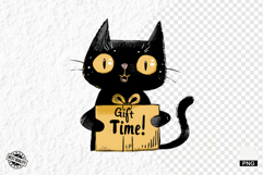 Black Cat Happy Birthday Party Clipart Product Image 1