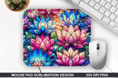 Flowers Mouse Pad Sublimation, Summer Mouse Pad PNG Product Image 1
