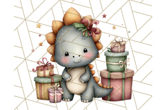 Christmas Dinosaur Party Png, Dino Clipart PNG Product Image 5