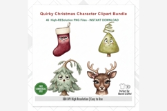 Quirky Christmas Character Clipart Bundle Product Image 8