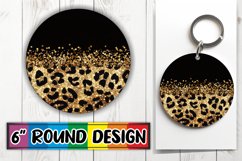Sparkling Wilderness Trek: Glitter Leopard Sublimation Product Image 1