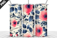 Flowers Tumbler Wrap | Sublimation Design | Tumbler PNG Product Image 1
