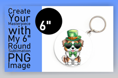 Whimsical Circle PNG Keychain Template , St Patrick Product Image 1