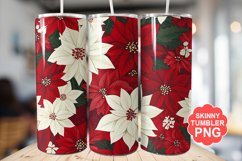 Christmas Flowers Tumbler | Christmas Tumbler Wrap Product Image 1