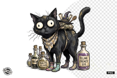 Halloween Black Cat Clipart Product Image 1