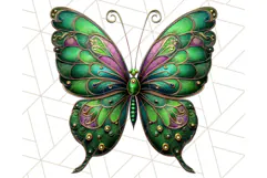 Metallic Butterfly Clipart PNG Clipart, Vibrant Butterfly Product Image 5