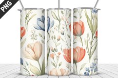 Flowers Tumbler Wrap | Sublimation Design | Tumbler PNG Product Image 1