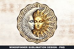 Moon Faces Wind Spinner Sublimation Design Product Image 1