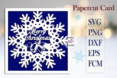 Merry Christmas Cut Card Template SVG Product Image 1