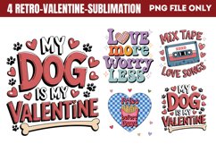 Retro Valentine Sublimation PNG Product Image 1