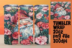 Floral Fantasy Gnome Tumbler Wrap 20oz,Summer Product Image 1