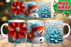 3D Christmas Charm: Winter Mug Wrap Delights Product Image 1