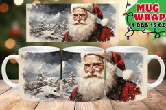 Pink Christmas Whimsy 11oz 15oz Wrap, Santa Claus Product Image 1