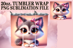 JOYFUL ESCAPES 20oz TUMBLER WRAP, 3D Dog Product Image 1