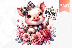 Best Mom Ever Sublimation - Mother&#039;s Day Clipart PNG Design Product Image 1