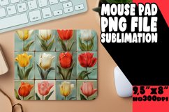 Radiant Petal Sublimation Mouse Pad Design PNG Product Image 1
