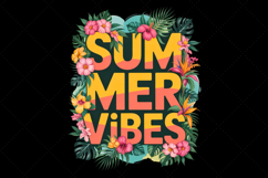 Color Splash Summer Vibes PNG for T-Shirts Product Image 2