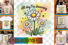 LUMINOUS TOTE BAG Designs PNG, Flowers Quote Product Image 1