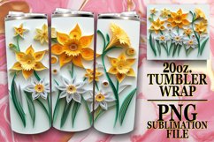 Enchanting Floral 3D 20oz Tumbler Sublimation Product Image 1
