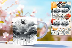 Chic 15oz Mug Wrap Png Design , Halloween Product Image 1