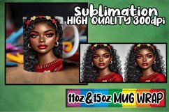 Delightful sips 11oz 15oz mug wrap, 3D Heart Product Image 1