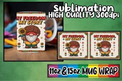 Wholesome vibes 11oz 15oz sublimation wrap, Juneteenth Product Image 1