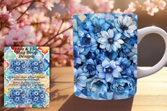 Vibrant Floral Mug 11oz/15oz Wrap Sublimation PNG Product Image 1