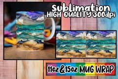Sandy Sunrises Mug Wrap Sublimation, 11oz 15oz Product Image 1